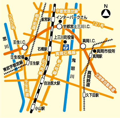 上三川店案内図
