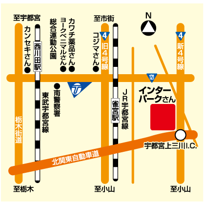 宇都宮若松原店案内図
