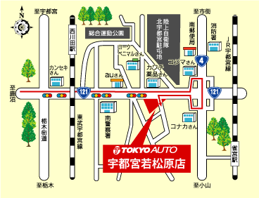 宇都宮若松原店案内図